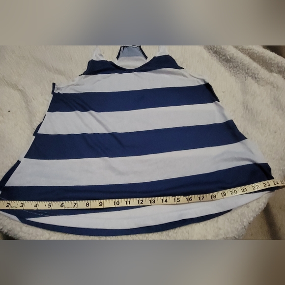 Tank top Size Med. Blue and white thick stripes,  racerback NWOT - Picture 6 of 6